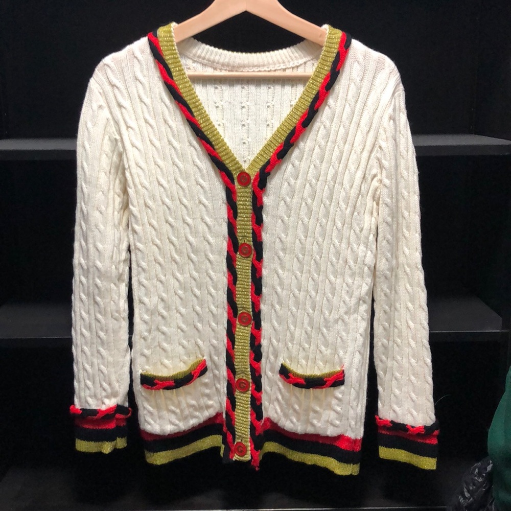Gucci cardigan size L - white